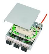 STX Spleißbox für Hutschiene 06/06 mit 6x LCD-Kupplungen und 12 Pigtails OM4 OM4 | 6x LCD | 12x LC