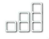 ACO AMP 1 fach Abdeckrahmen,80x80mm Ral1013 pe 
