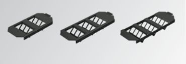 Bodentankeinsatz 3 fach-groß Trägerplatte GB3  3 x3 Keystone schwarz 