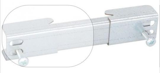 Hutschienenadapter 1/10  Zur Montage von LSA-Modulen der Baureihe 1 mit 96-mm-Befestigungsmaß auf Hu 