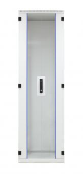 Tür für NW-/SV-Schrank 42HE,B=600, Glas, 2-teilig, RAL7035 