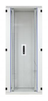 Tür für NW-/SV-Schrank 42HE,B=800, Glas, 2-teilig, RAL7035 