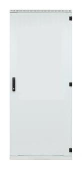 Tür für NW-/SV-Schrank 42HE,B=800, Stahl, 1-teilig,RAL7035 