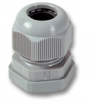 Kabelverschraubung PG-16 PA6,inkl. Gegenmutter grau RAL7035 