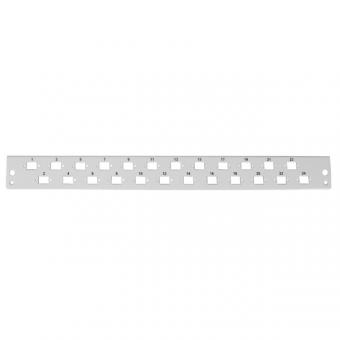 Frontplatte 1HE 24SCs (24LCD)waagerecht versetzt, RAL7035 