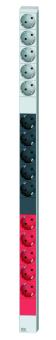 Steckdosenleiste vertikal 15 x CEE 7/7, 3-phasig,3.0 m H05VV-F 5G 2.5 mm², CEE 16A rot 
