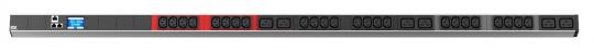 PDU Vertikal Monitored BN2000 24x C13 + 6x C19,Zuleitg. 2 m H05VV-F 5G 2,5 mm², 5pol. CEE rot 16A 