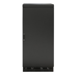 19" Netzwerkschrank 24HE 800x800, IP55,mit vormontiertem Sockel, RAL9005 
