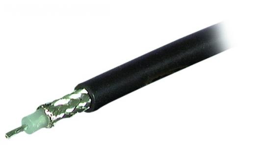 Koax Kabel RG58 C/U, 50 Ohmschwarz, PVC, MIL-C-17F, MIL-C-17G 