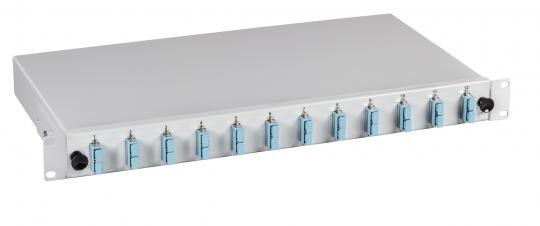 Spleißbox SC/SC 50/125µ n.a.ECOFIBER 24 Pig. / 12 Kuppl. 