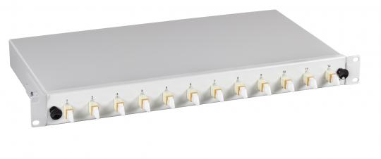 Spleißbox E2000 50/125µ n.a. 24 Pigtails / 24 Kupplung OM3 