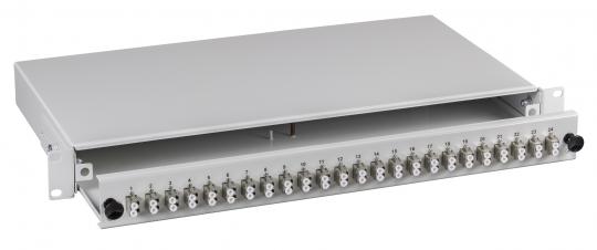 Spleißbox LC 50/125µ n.a. 48Pigt. abgesetzt / 24Kuppl. 