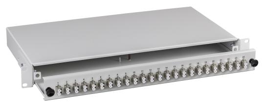 Spleißbox LC-APC 9/125µ n.a. 48 Pig 24 KupplPigtails spleißfertig abgesetzt 