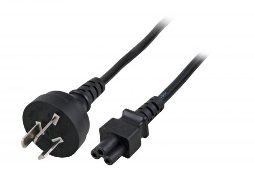 Netzleitung China Typ I-C5 180°,schwarz, 1.8 m, 3x0.75 mm² 