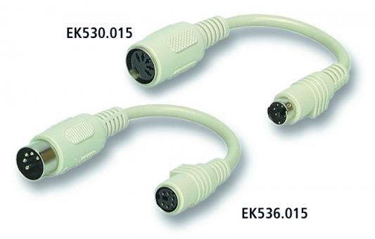 Tastaturkabel 0,15mMiniDin6-Stecker / DIN5-Buchse 