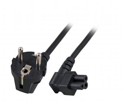 Netzleitung CEE 7/7 90°-C5 90°,schwarz, 1.8 m, 3 x 0.75 mm² 