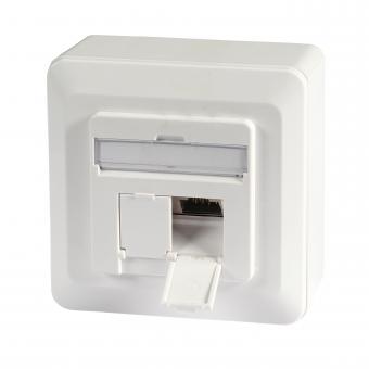 Datendose Cat.6A 500MHz,AP, 2xRJ45, RAL9010, 