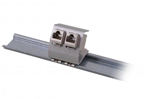 Hutschienenadapter für2x Keystone 