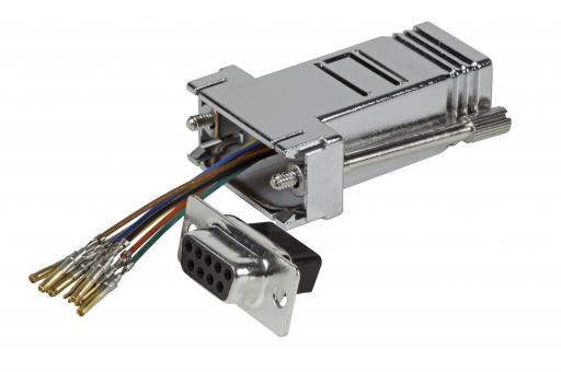 Modular-Adapter DB25Buchse/RJ45, metallisiertes Gehäuse 