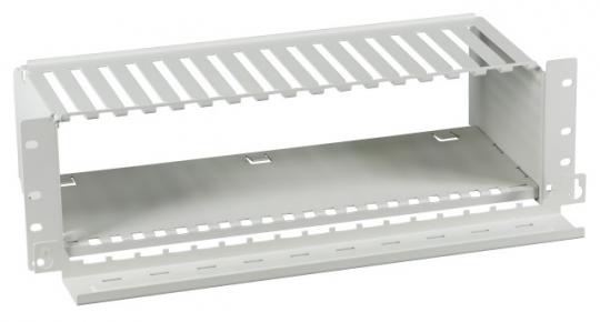 FTTH 19" 1HE Träger für 17x Moduleinschübe,FTTH-MODUL-X inkl. Kabelf 