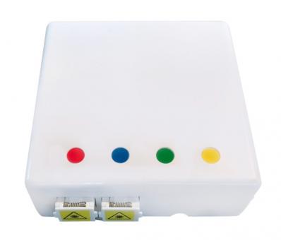 FTTH Box für 4 Kupplungen SC-S oder LC-D 80x80 mit Kabelführung, Schrumpfversion 