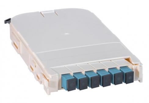 FTTH Moduleinschub für FTTH-BGT, 6 Port SC mit OS2 Keramik Kupplungen 