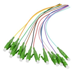 Faserpigtail LC/APC 9/125µ G657A212-farbiger Satz, 2m 