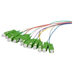 Faserpigtail SC/APC 9/125µ G657A212-farbiger Satz, 2m 