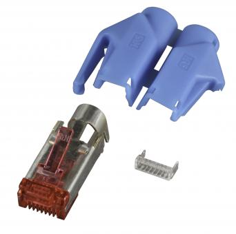 RJ45-Hirose Stecker TM21 blau100 Stk, 3 Elemente, Cat.6 