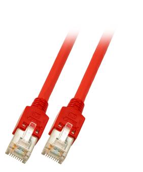 RJ45 Crossover Patchkabel SF/UTP,Cat.5e, TM11, UC300, 1m, rot 