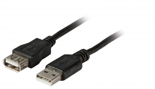 USB2.0 Verlängerungskabel A-ASt-Bu 3,0m grau, Enhanced 