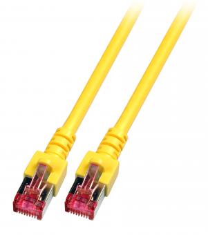 RJ45 Patchkabel S/FTP, Cat.6, LSZH,0.5m, gelb 0.5m | gelb
