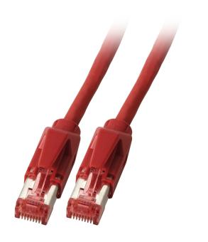 RJ45 Patchkabel S/FTP, Cat.6A, TM21,Leoni-Kerpen F6-90 S/F, 10,0m, rot 