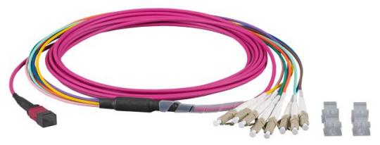 MTP®-F/LC 8-Fasermatrix Patchkabel OM4,LSZH erika-violett, 3m 