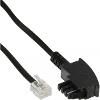 TAE-F Kabel, 6polig/4adrig, für Import, TAE-F Stecker an RJ11 Stecker, 6m 
