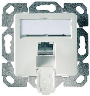 AMJ45  8 Datendose  1fach Cat.6A (tiefgestellt n. ISO/IEC)   UP/50,  perlweiß RAL 1013  AMJ45  8 Dat 
