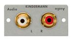 Anschlussblenden mit Lötanschluss (50x50 mm - Aluminium eloxiert) Audio (2xCinch) 