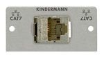 Anschlussblenden mit Lötanschluss (50x50 mm - Aluminium eloxiert) Cat7 (Buchse Abwärtskompatibel zu 