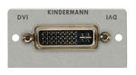 Anschlussblenden DVI-I mit Steckanschluss (50x50 mm - Aluminium eloxiert) (Buchse-Buchse) 