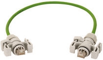 S/FTP Cat.6A 4x2xAWG 27/7, 2,0m PUR 75C RAL 6018, IP67-IP67 