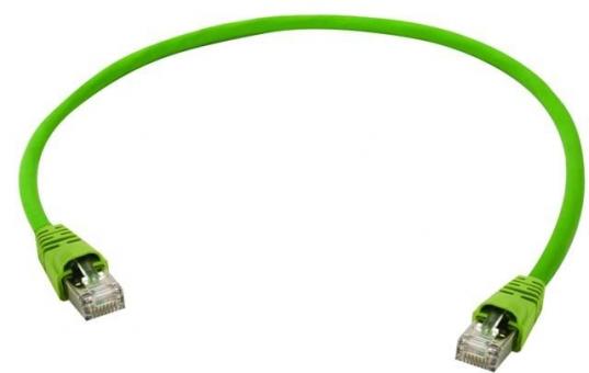 S/FTP Cat.6A 4x2xAWG 27/7, 5,0m PVC 75C RAL 6018, IP20-IP20 