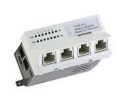 GBE Installations-Switch 4x10/100/1000Base-T, Uplink: 1x1000Base-SX, SC Multimode 