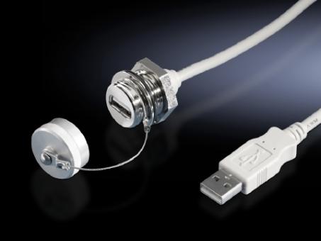 Schnittstellen-Verlängerung mit Wandanschluss, USB, Bauform A, Länge 0,5 m 