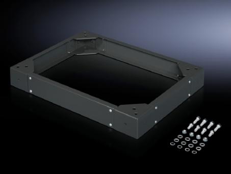 Erdbeben-Sockel, Höhe 100 mm, für Schrank BT 800x600 mm, Stahlblech 