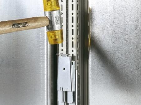 TS-Anreih-Schnellverbinder, dreiteilig, Stahlblech, verzinkt 