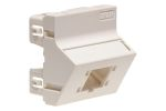 Montageplatte 45x45 mm, 1 Port 