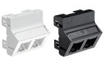 Montageplatte 45x45, 2Port, winklig, sws 
