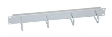 TKM Rangierverteilerfeld 1 HE mit  4 Führungsbügeln (Metall) Farbe: ähnl. RAL 7035 