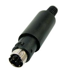 Mini-DIN-Stecker 6-poligED-DIO-M/06 m. Zugentlastung 