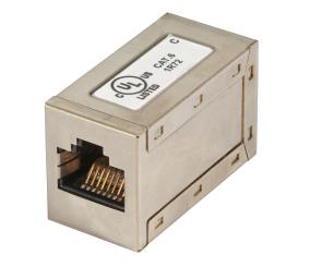 Modular-Adapter Cat.6 STP, RJ45 Buchse/Buchse,1:1 